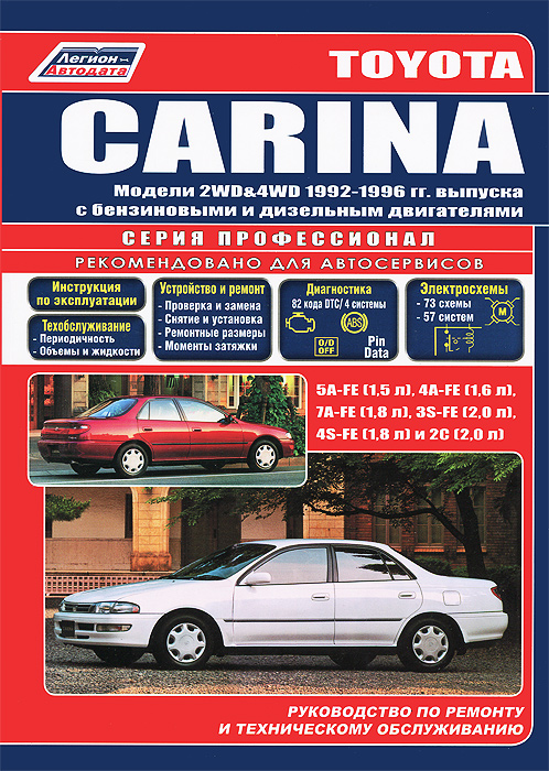 Toyota Сarina. Модели 2WD и 4WD 1992-1996 гг. выпуска с бензиновыми 5A-FE (1,5 л), 4A-FE (1,6 л), 7A-FE (1,8 л), 3S-FE (2,0 л), 4S-FE (1,8 л) и дизельным 2С (2,0 л) двигателями. Ру происходит размеренно двигаясь